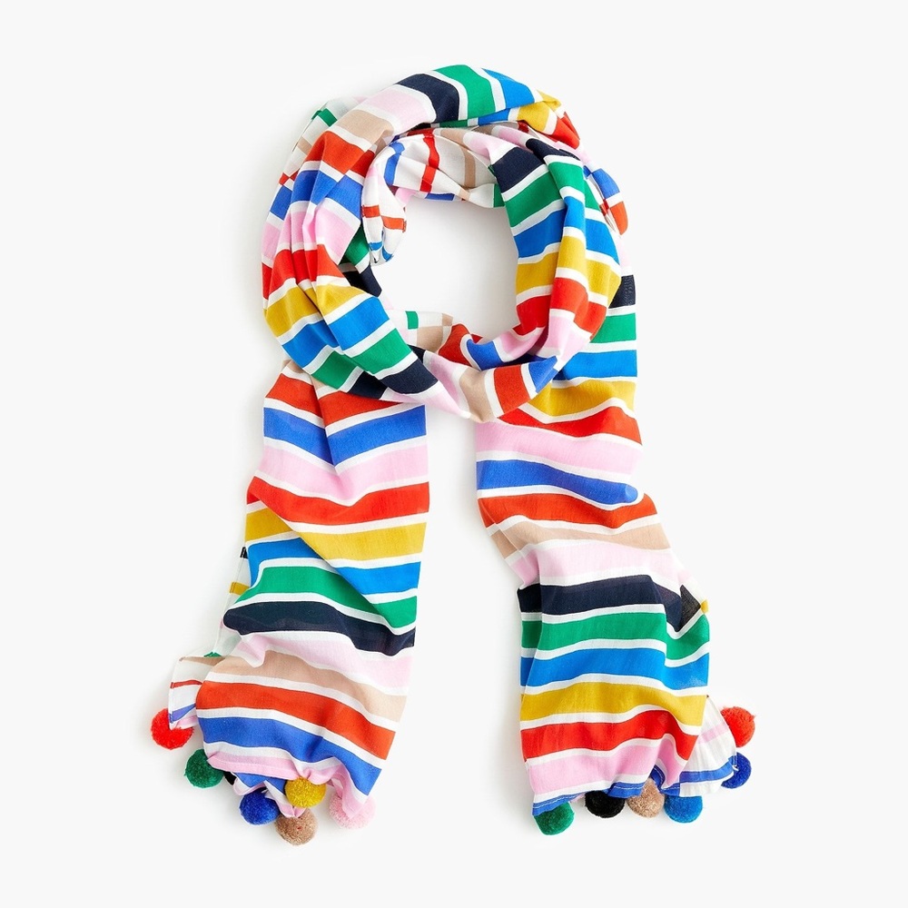 J.Crew Pompom Scarf NWT